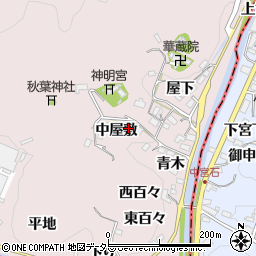 愛知県豊田市桂野町中屋敷26周辺の地図