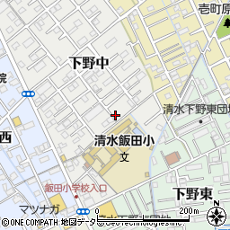 静岡県静岡市清水区下野中4-7周辺の地図