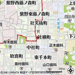 京都府京都市上京区薬師前町周辺の地図