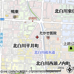 京都府京都市左京区北白川東平井町周辺の地図
