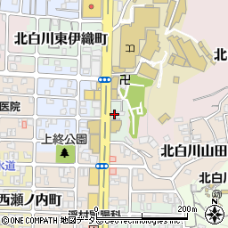 京都府京都市左京区北白川上終町23周辺の地図