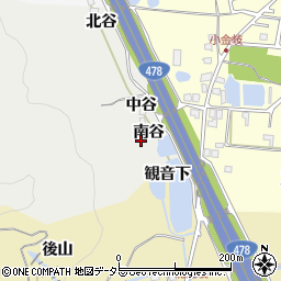 京都府亀岡市大井町土田南谷周辺の地図