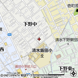 静岡県静岡市清水区下野中4-11周辺の地図