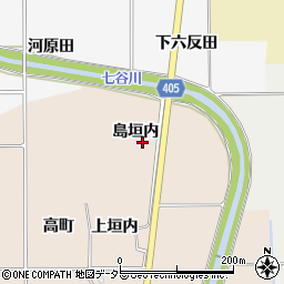 京都府亀岡市河原林町勝林島島垣内周辺の地図