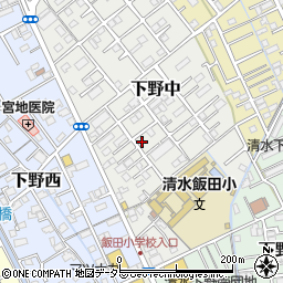 静岡県静岡市清水区下野中5-15周辺の地図