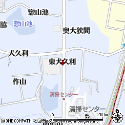 愛知県東海市荒尾町東犬久利周辺の地図