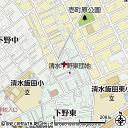 静岡県静岡市清水区下野東12周辺の地図