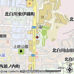 京都府京都市左京区北白川上終町22周辺の地図