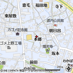 愛知県東海市荒尾町（本郷）周辺の地図