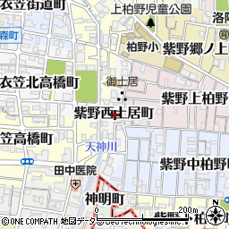 京都府京都市北区紫野西土居町周辺の地図