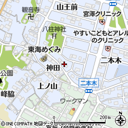 愛知県東海市荒尾町御幣土周辺の地図