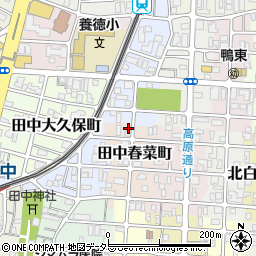 京都府京都市左京区田中春菜町14周辺の地図