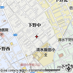 静岡県静岡市清水区下野中5-23周辺の地図