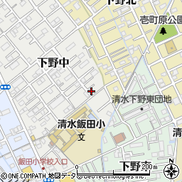 静岡県静岡市清水区下野中3-6周辺の地図