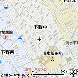 静岡県静岡市清水区下野中5-19周辺の地図