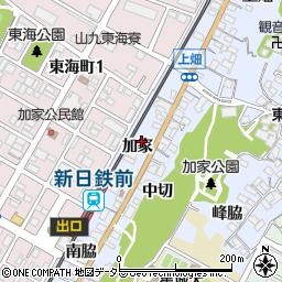 愛知県東海市荒尾町加家周辺の地図