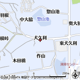 愛知県東海市荒尾町犬久利周辺の地図