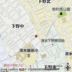静岡県静岡市清水区下野中3-2周辺の地図
