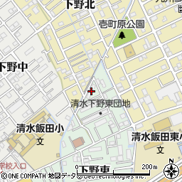静岡県静岡市清水区下野東12-12周辺の地図