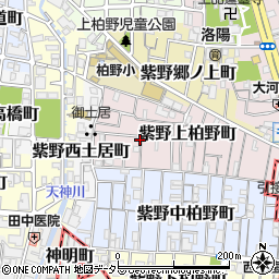 京都府京都市北区紫野上柏野町周辺の地図