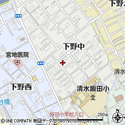静岡県静岡市清水区下野中7-7周辺の地図