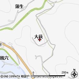 愛知県豊田市大沼町大萩周辺の地図