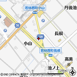 愛知県豊田市若林西町（小山）周辺の地図
