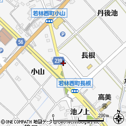 愛知県豊田市若林西町長根周辺の地図