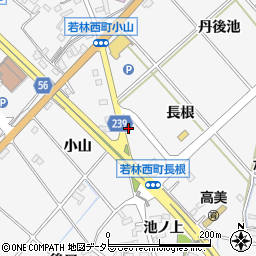 愛知県豊田市若林西町（長根）周辺の地図