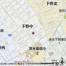 静岡県静岡市清水区下野中8-25-3周辺の地図