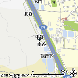 京都府亀岡市大井町土田中谷周辺の地図