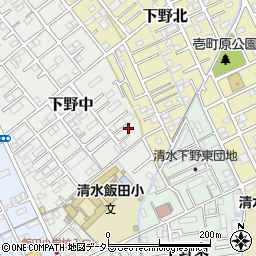 静岡県静岡市清水区下野中3-9周辺の地図
