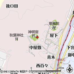 愛知県豊田市桂野町中屋敷39周辺の地図