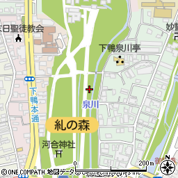 京都府京都市左京区下鴨泉川町周辺の地図