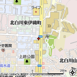 京都府京都市左京区北白川上終町7周辺の地図