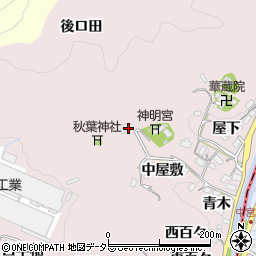 愛知県豊田市桂野町中屋敷23周辺の地図