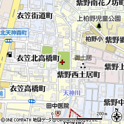 京都府京都市北区衣笠荒見町周辺の地図