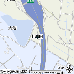 愛知県大府市共和町上池田周辺の地図