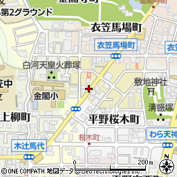 京都府京都市北区衣笠総門町周辺の地図