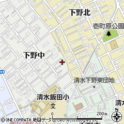 静岡県静岡市清水区下野中3-17周辺の地図