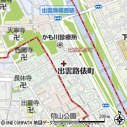 京都府京都市北区出雲路俵町周辺の地図