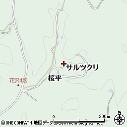 愛知県豊田市花沢町桜平周辺の地図
