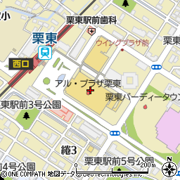 ハン六栗東店周辺の地図