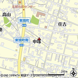 愛知県刈谷市東境町申塚周辺の地図