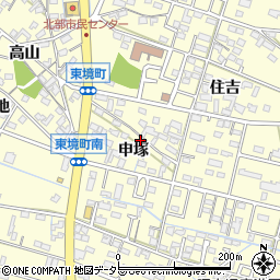 愛知県刈谷市東境町（申塚）周辺の地図