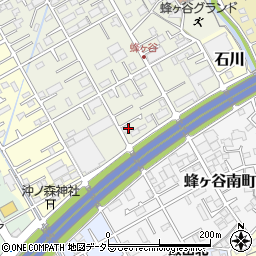 静岡県静岡市清水区蜂ヶ谷113-12周辺の地図