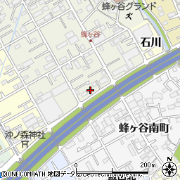 静岡県静岡市清水区蜂ヶ谷114-6周辺の地図