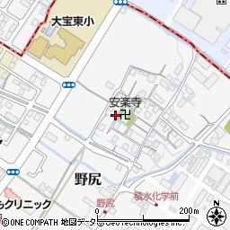 滋賀県栗東市野尻周辺の地図