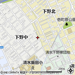 静岡県静岡市清水区下野中3-26周辺の地図