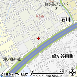 静岡県静岡市清水区蜂ヶ谷113-8周辺の地図